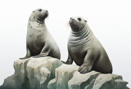 Two big sea lion's on the rocks