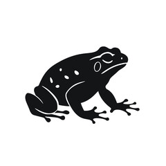 frog silhouette vector illustration