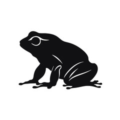 frog silhouette vector illustration