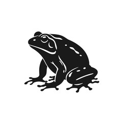 frog silhouette vector illustration