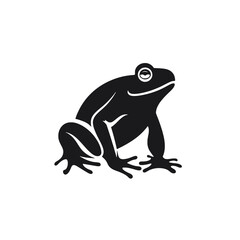 frog silhouette vector illustration