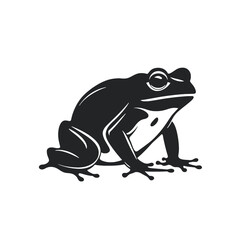 frog silhouette vector illustration