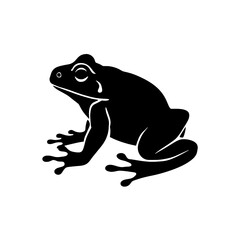 frog silhouette vector illustration