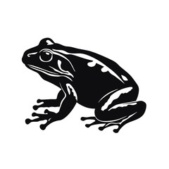 frog silhouette vector illustration