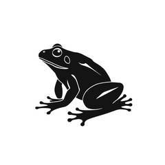 frog silhouette vector illustration