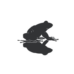 frog silhouette vector illustration