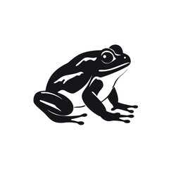 Vector Silhouette of Frog, Cute Frog Graphic for Amphibian and Nature Themes