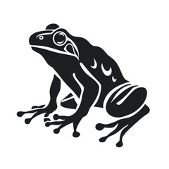 Vector Silhouette of Frog, Cute Frog Graphic for Amphibian and Nature Themes