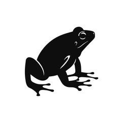Vector Silhouette of Frog, Cute Frog Graphic for Amphibian and Nature Themes