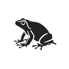 Vector Silhouette of Frog, Cute Frog Graphic for Amphibian and Nature Themes