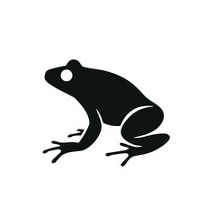Vector Silhouette of Frog, Cute Frog Graphic for Amphibian and Nature Themes