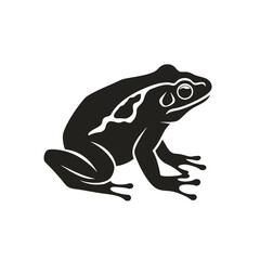 Vector Silhouette of Frog, Cute Frog Graphic for Amphibian and Nature Themes