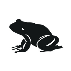 Vector Silhouette of Frog, Cute Frog Graphic for Amphibian and Nature Themes