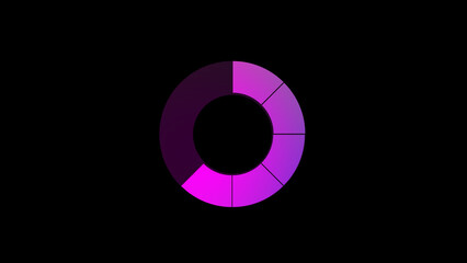 Pink neon circle on a black background.
