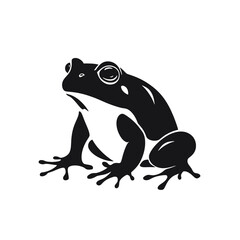 Vector Silhouette of Frog, Cute Frog Graphic for Amphibian and Nature Themes