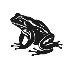Vector Silhouette of Frog, Cute Frog Graphic for Amphibian and Nature Themes