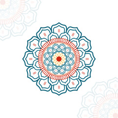 Vector coloring circular mandala.