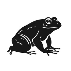Vector Silhouette of Frog, Cute Frog Graphic for Amphibian and Nature Themes