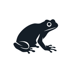 Vector Silhouette of Frog, Cute Frog Graphic for Amphibian and Nature Themes
