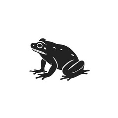 Vector Silhouette of Frog, Cute Frog Graphic for Amphibian and Nature Themes