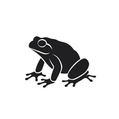 Vector Silhouette of Frog, Cute Frog Graphic for Amphibian and Nature Themes