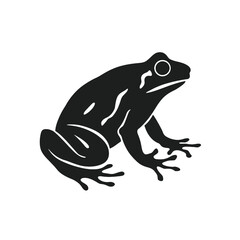 Vector Silhouette of Frog, Cute Frog Graphic for Amphibian and Nature Themes