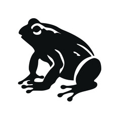 Vector Silhouette of Frog, Cute Frog Graphic for Amphibian and Nature Themes