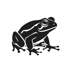 Vector Silhouette of Frog, Cute Frog Graphic for Amphibian and Nature Themes