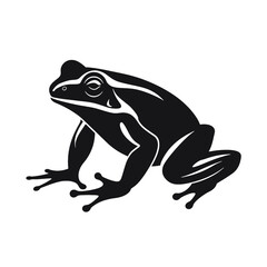 Vector Silhouette of Frog, Cute Frog Graphic for Amphibian and Nature Themes