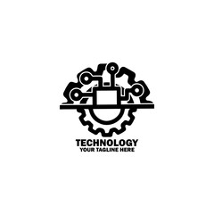 Abstract Initial Logo. Black color isolated on White Background. Technology Branding Logos. Flat Vector Logo Design Template Element icon.