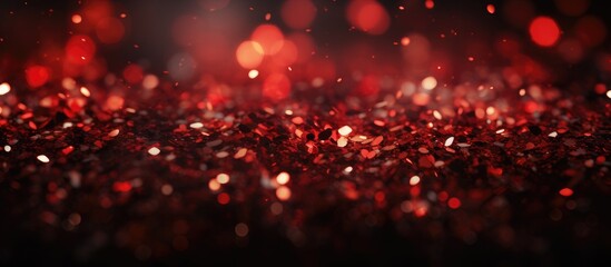 A dynamic and eye-catching background featuring a mix of red and black glitter lights, creating a dazzling and shimmering effect. The colors blend together in a mesmerizing display of sparkle and