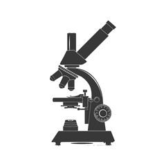 Silhouette microscope is a laboratory instrument black color only