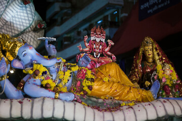 Vadodara, Gujarat / India - September 15, 2016 : A huge and beautiful statue of the Lord Shree...
