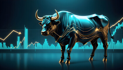 bull and bear financial infograhic stock market chart award 11