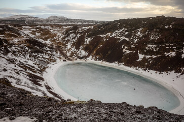 Kerid crater in Iceland