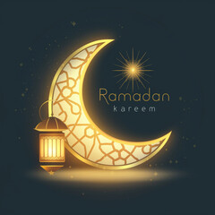 Obraz na płótnie Canvas Ramadan kareem, ramzan mubarak shiny illustration, vector design for greeting card and website