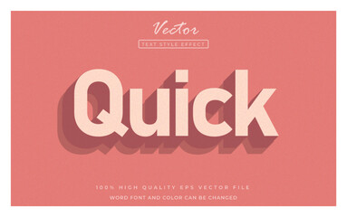 Quick Text Effect Simple 3D Soft Shadow