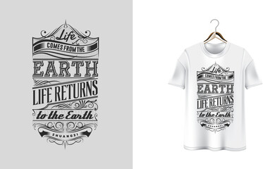 Life Returns typography t-shirt design, motivational typography t-shirt design, inspirational quotes t-shirt design
