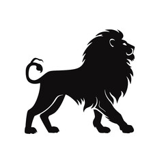 lion silhouette vector illustration template