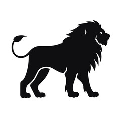 lion silhouette vector illustration template