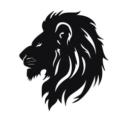 lion silhouette vector illustration template