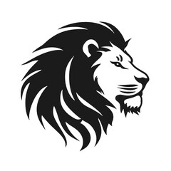 lion silhouette vector illustration template