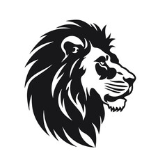 lion silhouette vector illustration template