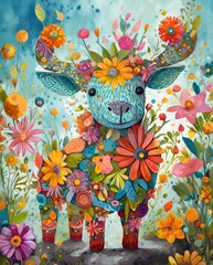animals made of flowers It's an art of making animals with flowers