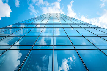 Fototapeta na wymiar Commercial building glass facade