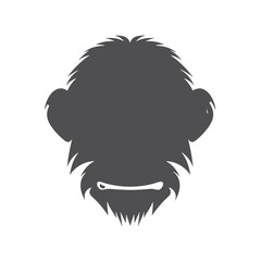 monkey silhouette vector design template