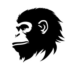 monkey silhouette vector design template