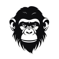 monkey silhouette vector design template