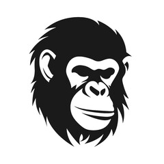 monkey silhouette vector design template