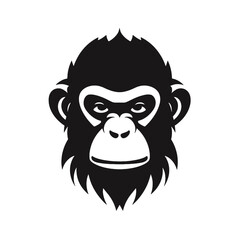 monkey silhouette vector design template
